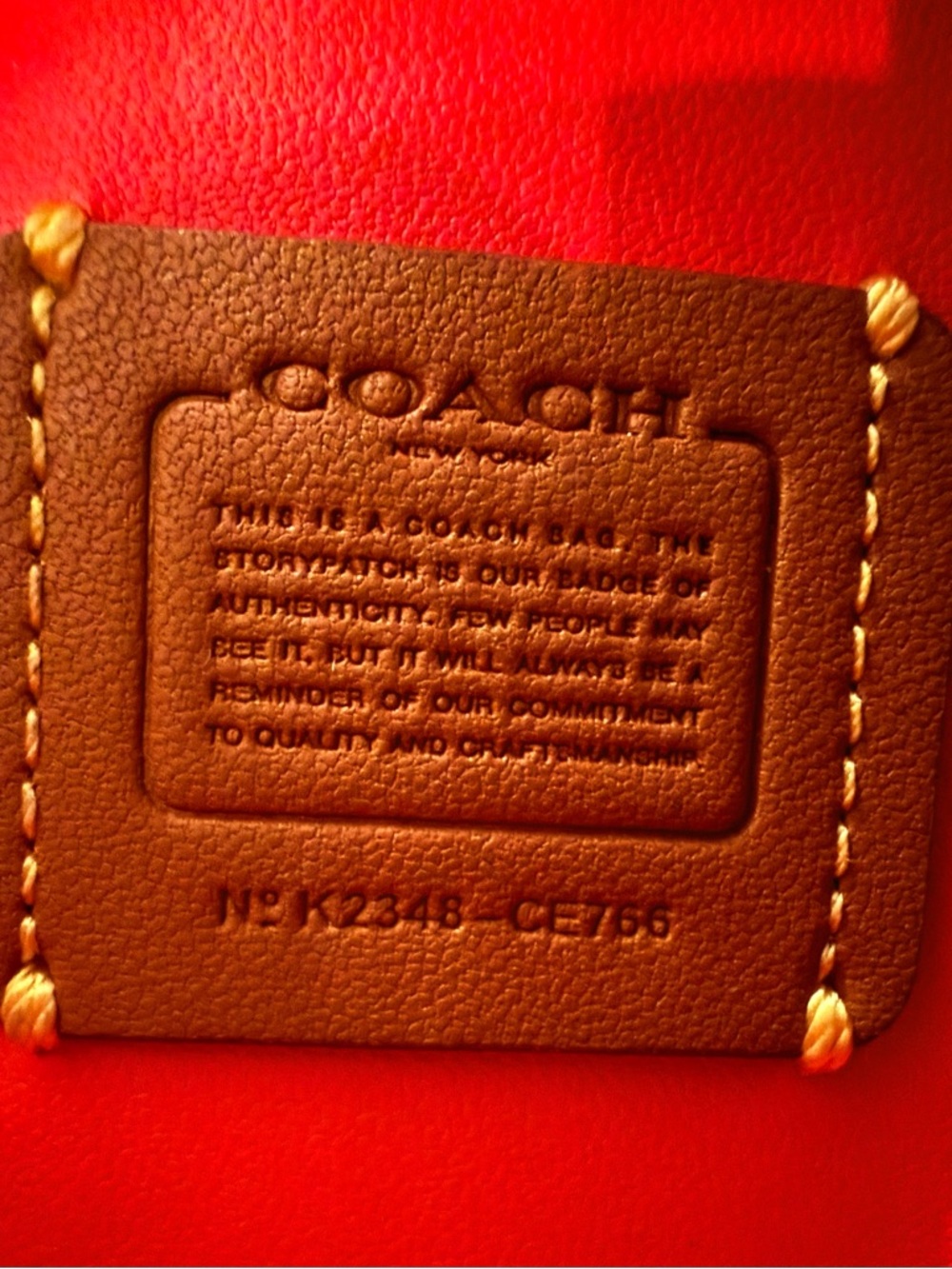 Coach Red Quilted Heart-Shaped Crossbody with Silver Chain - Picture 10 of 11